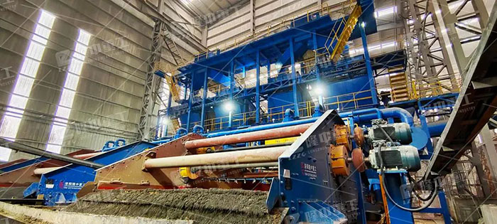 Sand washing machine configuration